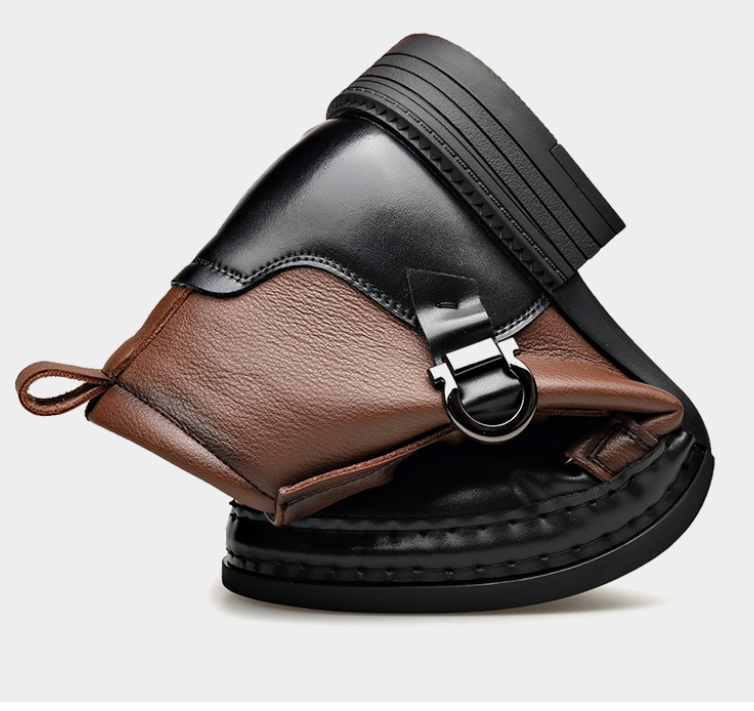 👢60% de réduction! ✨ Bottines en Cuir Véritable pour Homme – Confortable, Durable & Style Intemporel 🧥