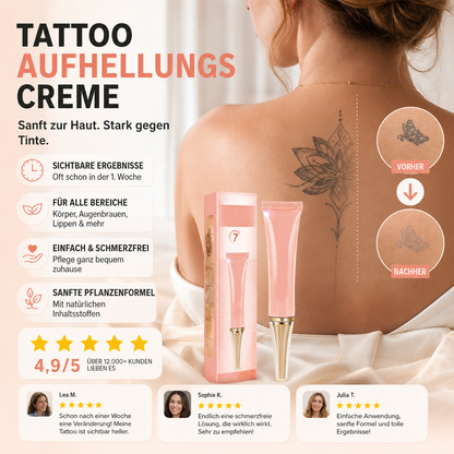 🏆 Offre à durée limitée🔥 2 achetés, le 3e offert 🎁Crème éclaircissante pour tatouages douce, efficace et polyvalente
