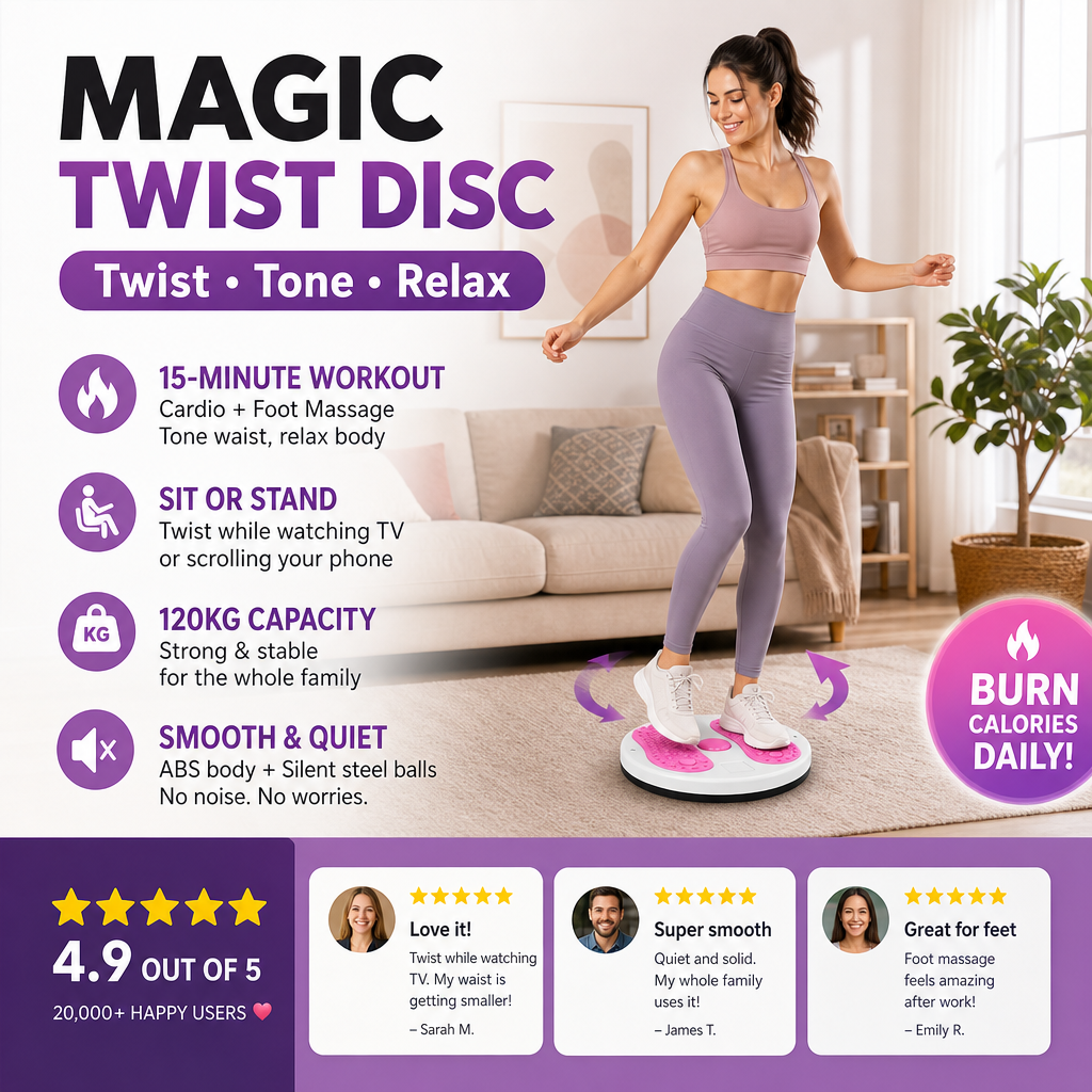 ✨ Planche d'équilibre pour massage et exercices de torsion de la taille – Brûlez les graisses, affinez votre taille et améliorez votre circulation sanguine à domicile