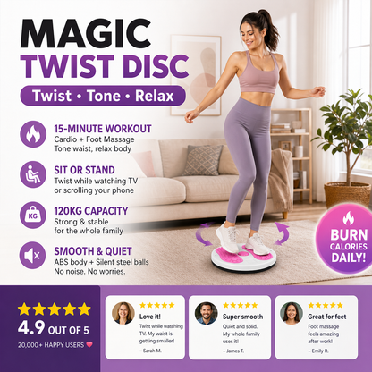 ✨ Planche d'équilibre pour massage et exercices de torsion de la taille – Brûlez les graisses, affinez votre taille et améliorez votre circulation sanguine à domicile