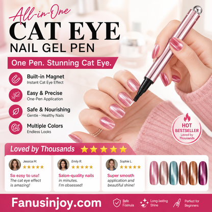 ✨️ Surprise – 50 % de réduction ! 💅 Un nail art sublime en un seul geste – Stylo gel œil de chat tout‑en‑un !
