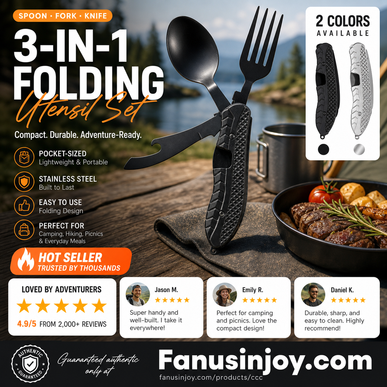 🎉 50 % de réduction ! 🍴 Couvert de table pliable multifonction 4‑en‑1 pour l'extérieur