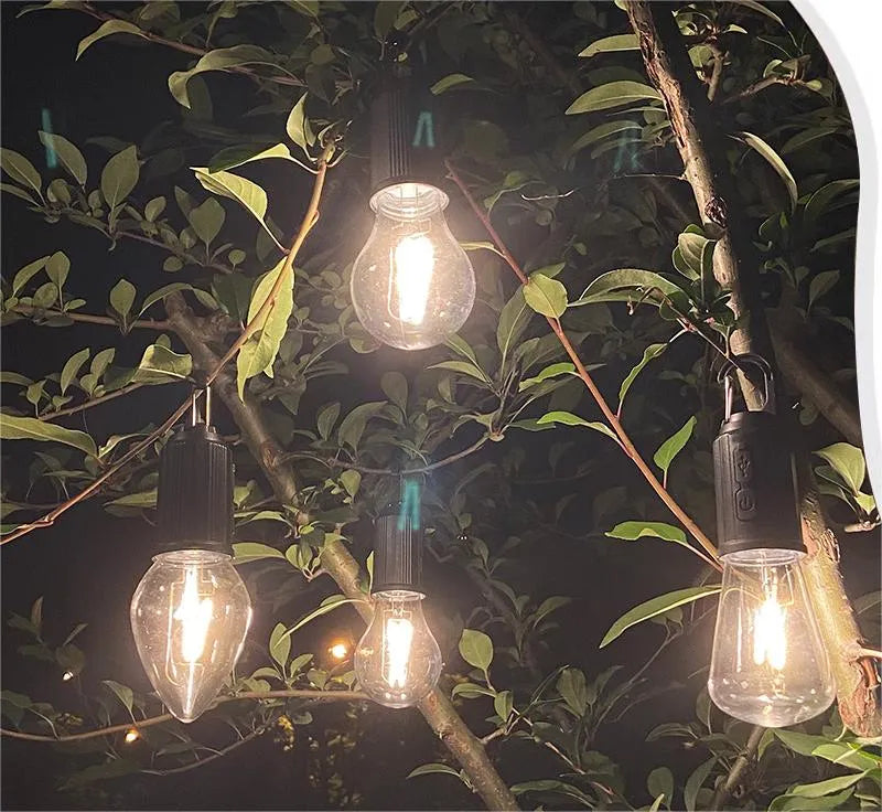 💡  Lampe suspendue de camping extérieur ✨Type C, rétro & décorative – Portable, rechargeable & parfaite pour tente, jardin ou terrasse – crée une ambiance chaleureuse 🏕️