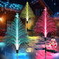 🔥Promotion de Noël 50% de réduction - 🎄7 arbres de Noël solaires à couleurs changeantes Lumières🎄