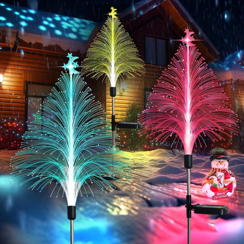 🔥Promotion de Noël 50% de réduction - 🎄7 arbres de Noël solaires à couleurs changeantes Lumières🎄