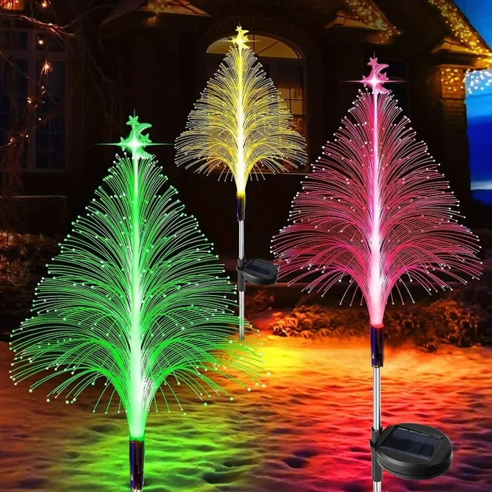 🔥Promotion de Noël 50% de réduction - 🎄7 arbres de Noël solaires à couleurs changeantes Lumières🎄
