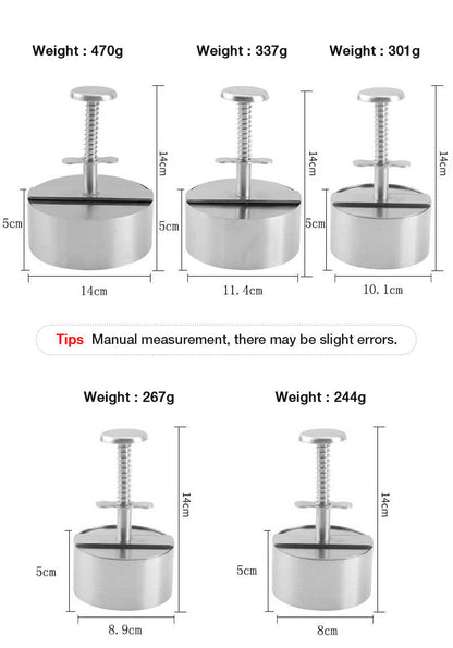 🥳MEILLEURE VENTE 2026🥾 Presse à viande pour hamburgers – Acier inoxydable 304 de qualité alimentaire – Antiadhésif, résistant à la rouille – Compatible lave-vaisselle – Idéal pour les fêtes ! 🛡️💨