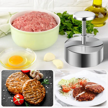🥳MEILLEURE VENTE 2026🥾 Presse à viande pour hamburgers – Acier inoxydable 304 de qualité alimentaire – Antiadhésif, résistant à la rouille – Compatible lave-vaisselle – Idéal pour les fêtes ! 🛡️💨