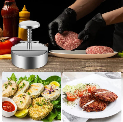 🥳MEILLEURE VENTE 2026🥾 Presse à viande pour hamburgers – Acier inoxydable 304 de qualité alimentaire – Antiadhésif, résistant à la rouille – Compatible lave-vaisselle – Idéal pour les fêtes ! 🛡️💨