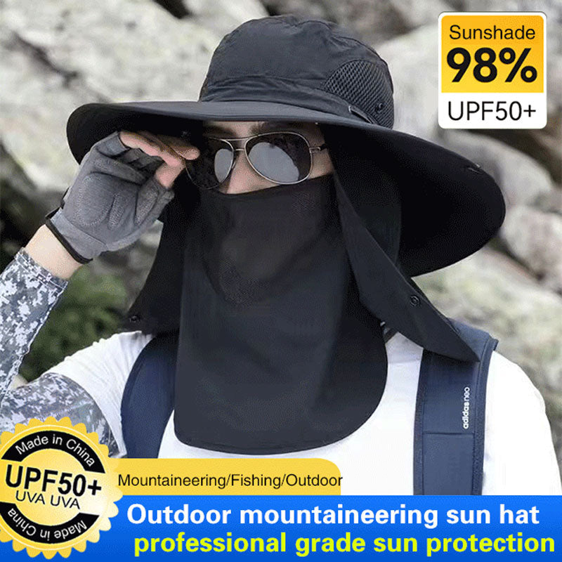 📢🧢⛰️ PROMO -50% ! Chapeau d’Alpinisme Imperméable & Anti-Poussière – Protection UV 50+, Masque Amovible & Trou de Ventilation (5 Couleurs)