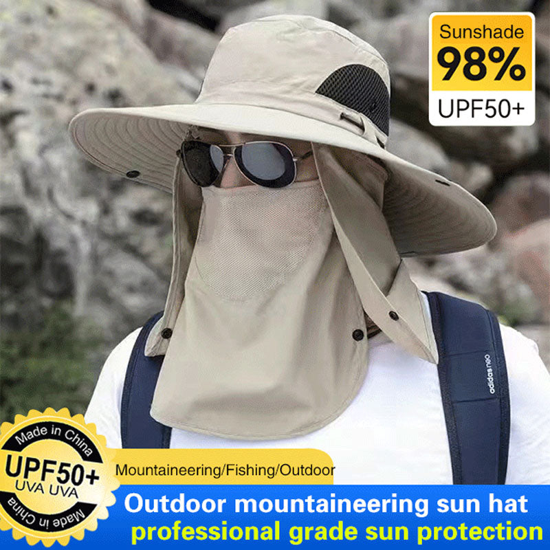 📢🧢⛰️ PROMO -50% ! Chapeau d’Alpinisme Imperméable & Anti-Poussière – Protection UV 50+, Masque Amovible & Trou de Ventilation (5 Couleurs)