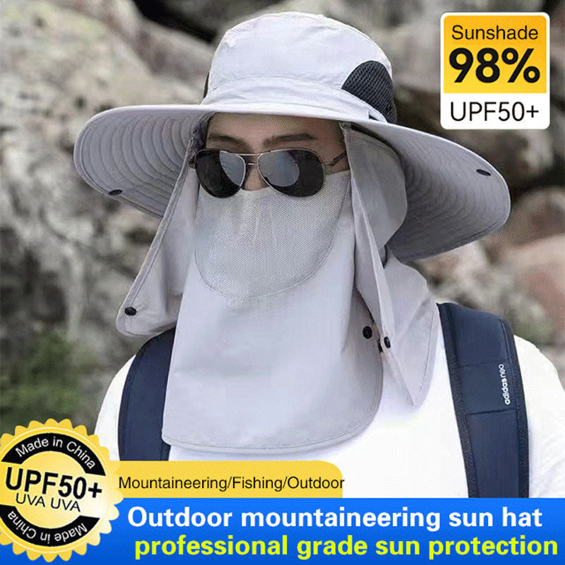 📢🧢⛰️ PROMO -50% ! Chapeau d’Alpinisme Imperméable & Anti-Poussière – Protection UV 50+, Masque Amovible & Trou de Ventilation (5 Couleurs)