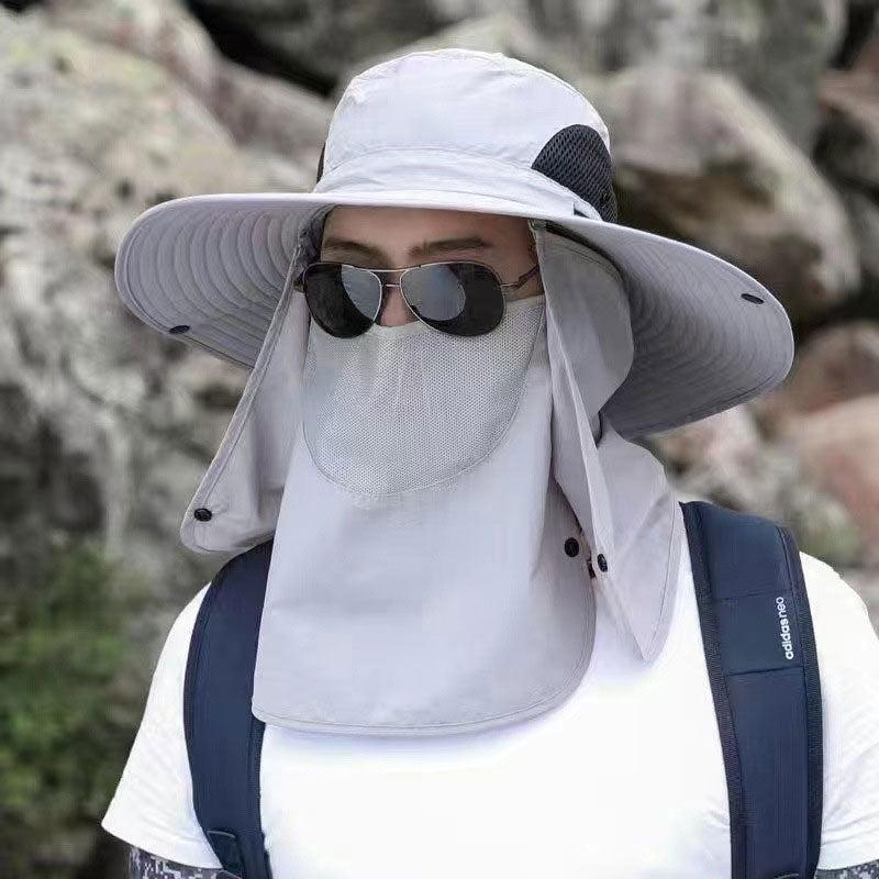 📢🧢⛰️ PROMO -50% ! Chapeau d’Alpinisme Imperméable & Anti-Poussière – Protection UV 50+, Masque Amovible & Trou de Ventilation (5 Couleurs)