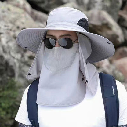 📢🧢⛰️ PROMO -50% ! Chapeau d’Alpinisme Imperméable & Anti-Poussière – Protection UV 50+, Masque Amovible & Trou de Ventilation (5 Couleurs)