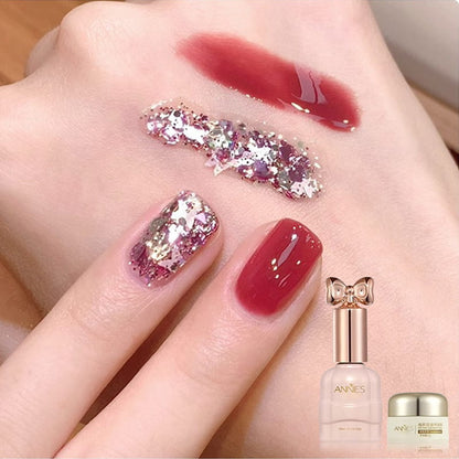 🎄 Promotion Exceptionnelle de Noël🎁Ensemble de vernis à ongles bicolores à paillettes tendance💄💅