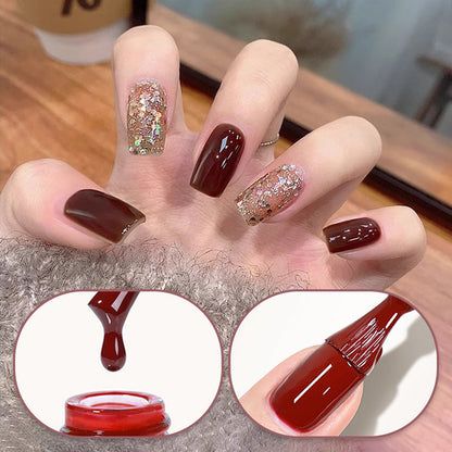 🎄 Promotion Exceptionnelle de Noël🎁Ensemble de vernis à ongles bicolores à paillettes tendance💄💅