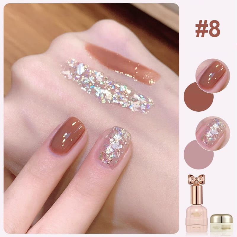🎄 Promotion Exceptionnelle de Noël🎁Ensemble de vernis à ongles bicolores à paillettes tendance💄💅