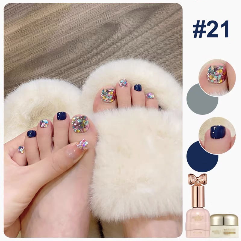 🎄 Promotion Exceptionnelle de Noël🎁Ensemble de vernis à ongles bicolores à paillettes tendance💄💅