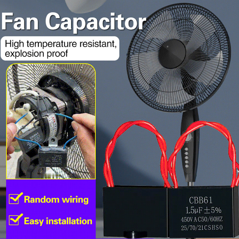 Condensateur universel de démarrage pour ventilateurs – Adapté à tous les ventilateurs