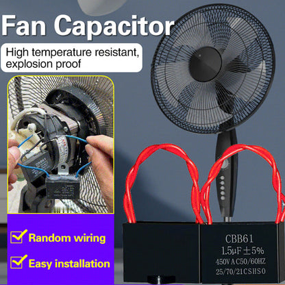 Condensateur universel de démarrage pour ventilateurs – Adapté à tous les ventilateurs