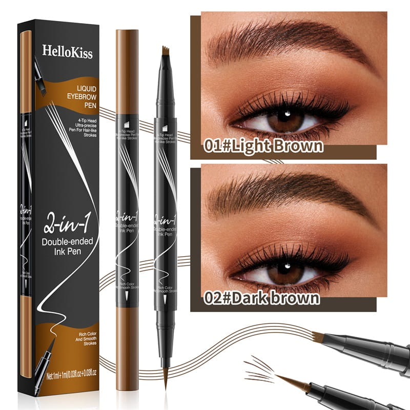 🔥 Offrez-vous des sourcils parfaits – Crayon à Sourcils Naturel 2-en-1, Waterproof & Longue Tenue à 2 Pointes (1 acheté = 1 offert) ✨👁️