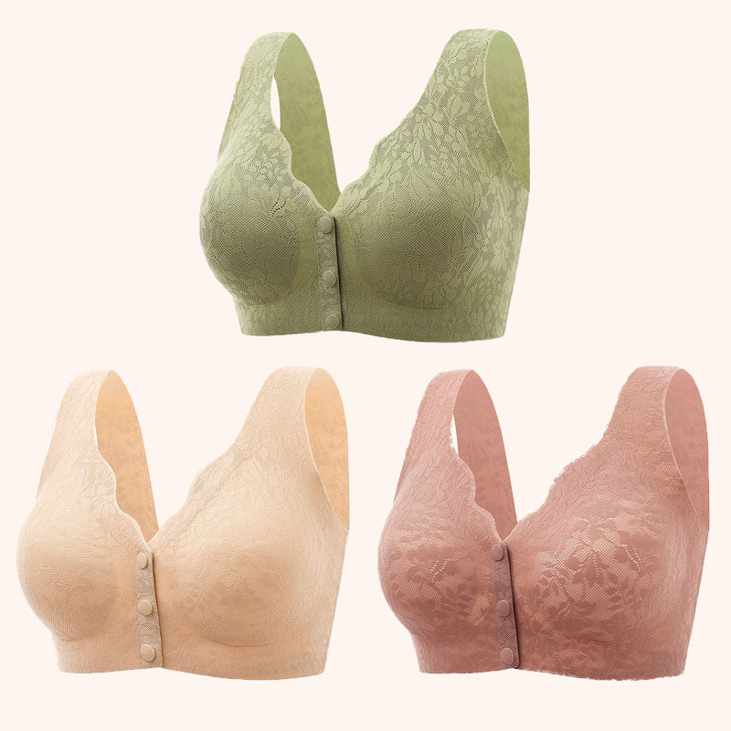 Achetez 2 Obtenez 1 Gratuit💗Soutien-gorge à boutons en dentelle pour femmes