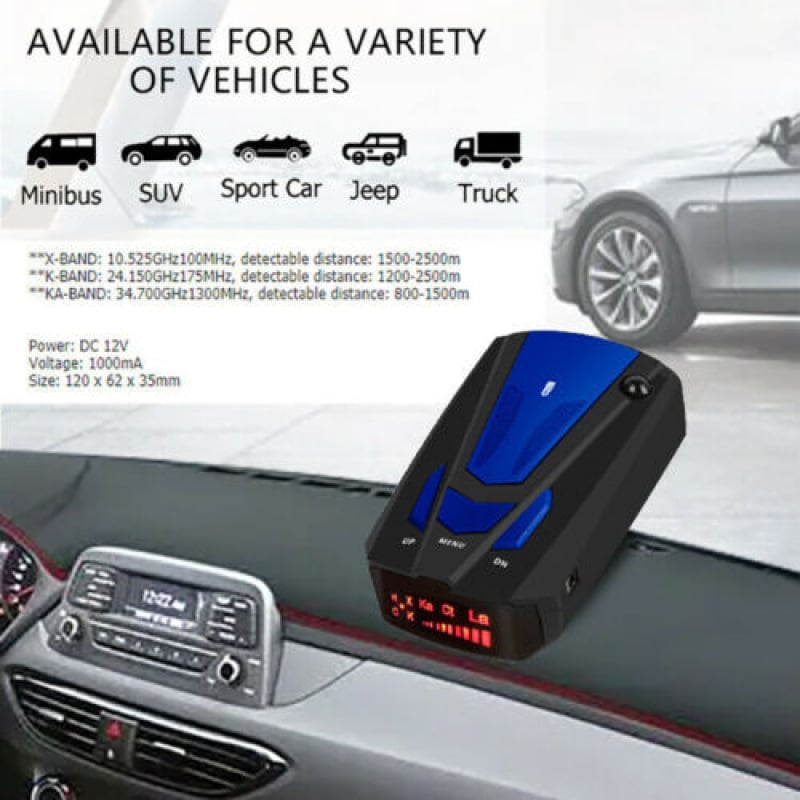 🚗📡 Détecteur de Radar & Vitesse V7 pour Véhicule | Balayage 360° Multi-Bandes, Portée 800 m & Alertes Vocales