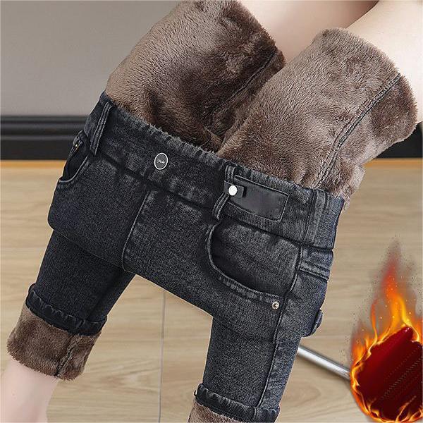 👖 50% DE RÉDUCTION! ✨ JEAN SKINNY CHAUD - Taille Haute & Tissu Stretch, Confort Optimal pour l'Hiver, Style Tendance pour Quotidien et Sorties ❄️💃