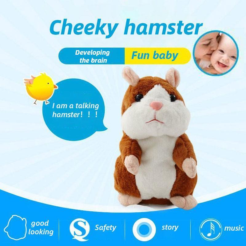 Peluche hamster parlante – répète tout ce que vous dites, remue la tête automatiquement ; un divertissement hilarant pour les enfants comme pour les adultes