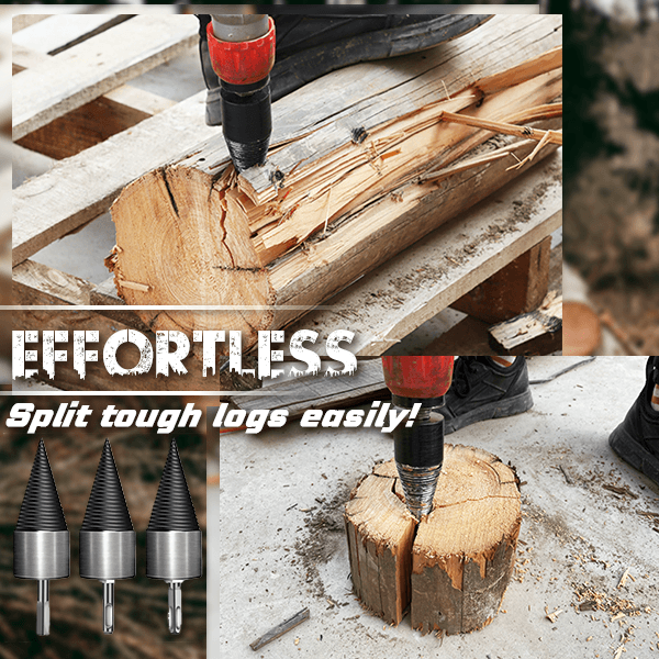 🪓 50 % DE RÉDUCTION MAINTENANT ! 🔩 Fendeuse de bûches pour perceuse électrique – Acier à haute teneur en carbone, portable et à fendage rapide – Transforme votre perceuse en fendeuse de bûches