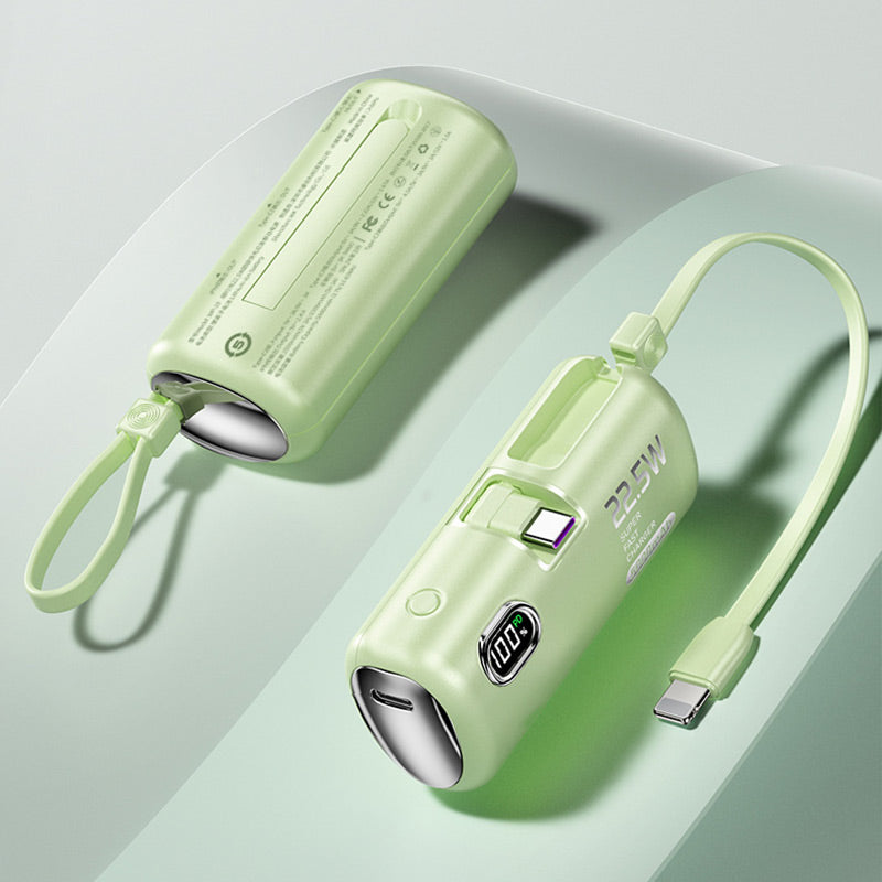 Chargeur portable 22,5 W avec câbles intégrés