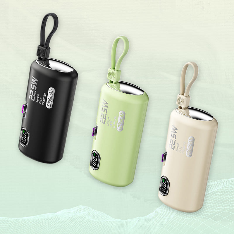 Chargeur portable 22,5 W avec câbles intégrés