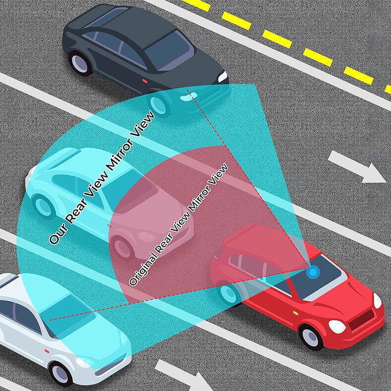 🚗 -50% MAINTENANT ! 👀 Rétroviseur incurvé grand angle pour voiture – Réduit les angles morts – Universel et facile à clipser 🛡️