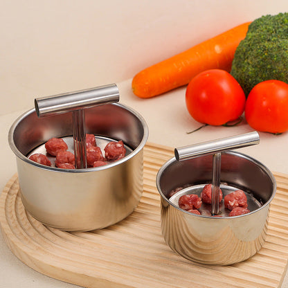 🔥 PROMO FLASH : 50% DE RÉDUCTION ! 🥙 Moule à Boulettes – Acier Inoxydable 304 – 6/12 Trous & Poignée Ergonomique for Cuisiniers Amateurs & Passionnés 🍖