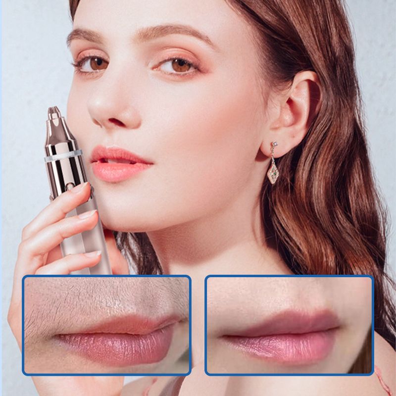 💡🪒 Épilateur facial 2-en-1 pour femme – Doux, éclairage LED, recharge USB, l’outil de précision qui capture les poils les plus fins pour une peau lisse et nette, à la maison comme en voyage 🌸🔋