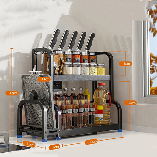 🧊 Étagère de Cuisine Multifonction Stable avec Crochets