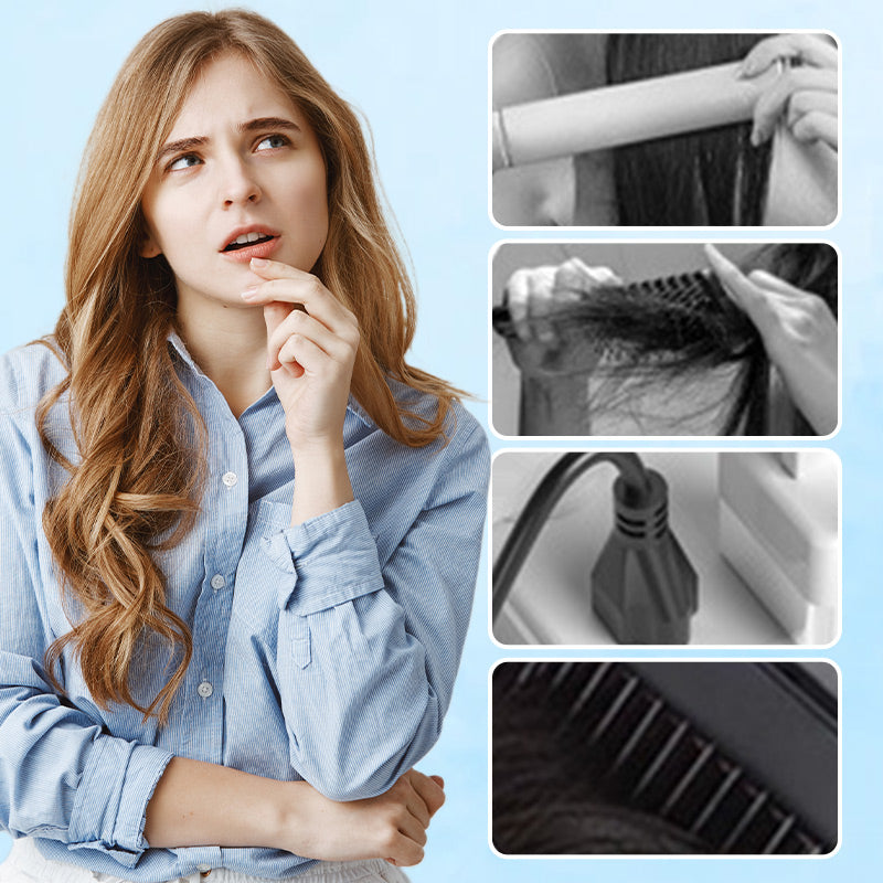 💯Peigne lissant rechargeable longue durée 2 en 1