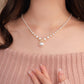 ✨️50% de réduction✨️Collier et boucles d'oreilles vintage élégants en perles d'imitation de zircone