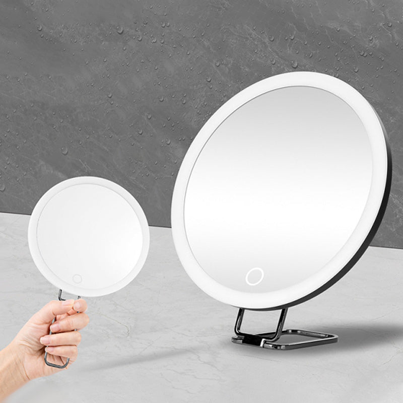 Miroir de maquillage lumineux rechargeable avec grossissement