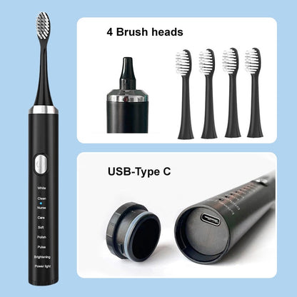 💕2025 HOT SALE🦷Brosse à dents électrique intelligente - 🔥8 modes soniques