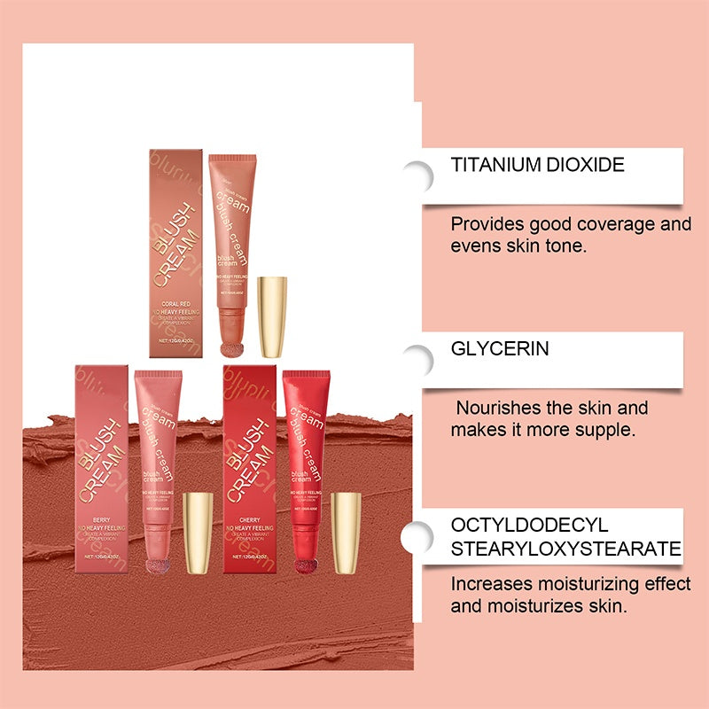 Crème Blush Shimmer Naturelle Longue Tenue