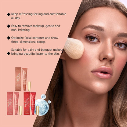 Crème Blush Shimmer Naturelle Longue Tenue
