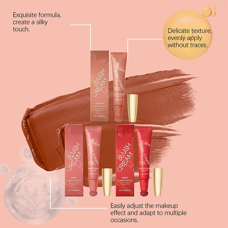 Crème Blush Shimmer Naturelle Longue Tenue