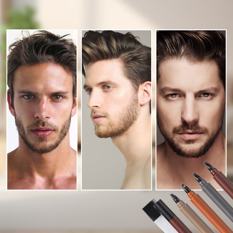 💄Achetez-en 1 obtenez-en 1 gratuitement✨Stylo 4 en 1 Waterproof pour Barbe & Sourcils – Tenue 24h, Sans Bavures & 4 Teintes Naturelles🧔‍♂️👁️