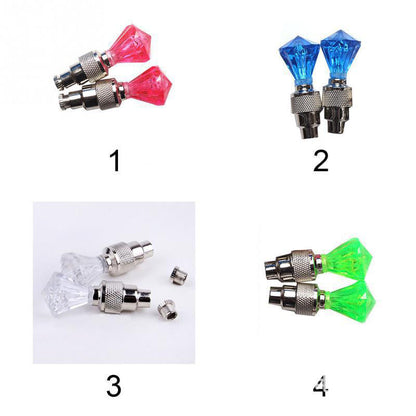 Lot de 8 lampes lumineuses étanches pour pneus de moto