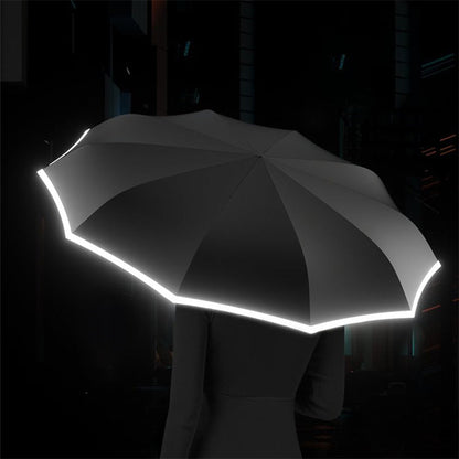 🌧️✨ Parapluie de sécurité réfléchissant – Compact, boucle à anneau pour un transport facile, idéal pour les trajets domicile-travail, visible et protégé par tous les temps 🚶‍♂️💡