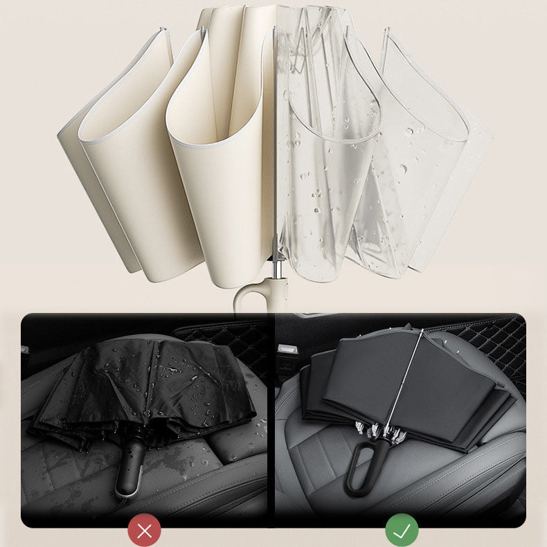 🌧️✨ Parapluie de sécurité réfléchissant – Compact, boucle à anneau pour un transport facile, idéal pour les trajets domicile-travail, visible et protégé par tous les temps 🚶‍♂️💡