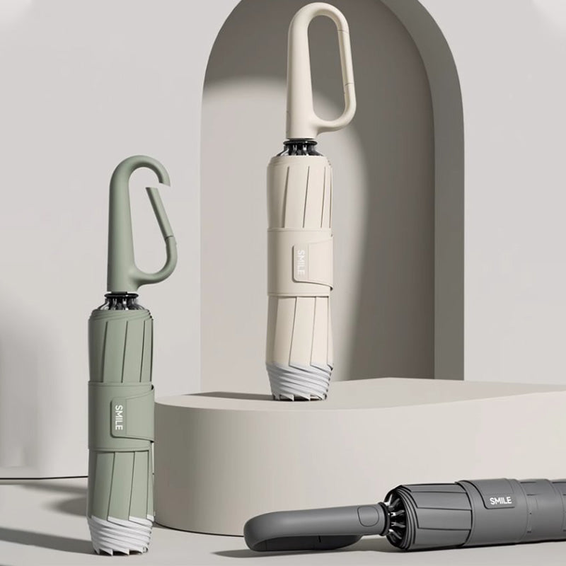 🌧️✨ Parapluie de sécurité réfléchissant – Compact, boucle à anneau pour un transport facile, idéal pour les trajets domicile-travail, visible et protégé par tous les temps 🚶‍♂️💡