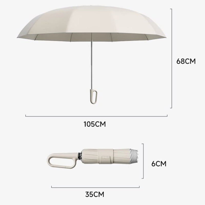 🌧️✨ Parapluie de sécurité réfléchissant – Compact, boucle à anneau pour un transport facile, idéal pour les trajets domicile-travail, visible et protégé par tous les temps 🚶‍♂️💡