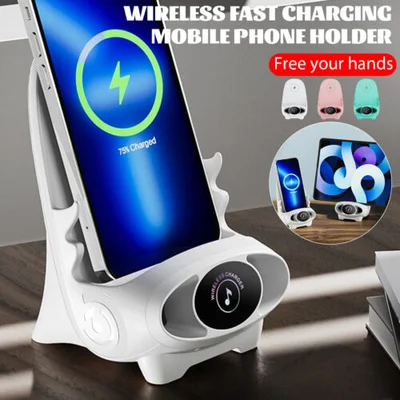 📱Support de téléphone multifonction sans fil à chargement rapide pour mini chaise